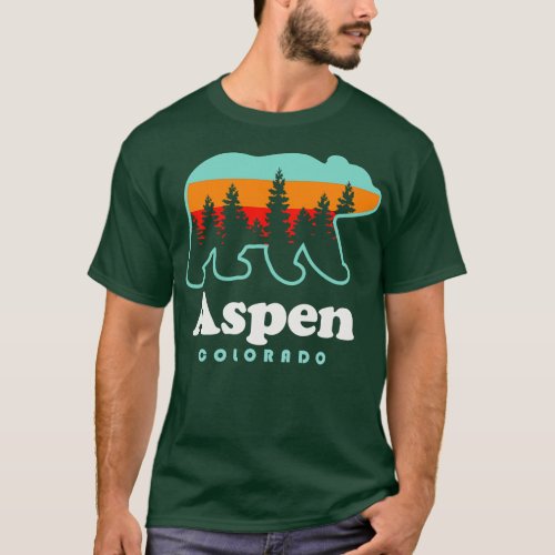 Aspen Colorado Souvenir Bear Rocky Mountains T_Shirt