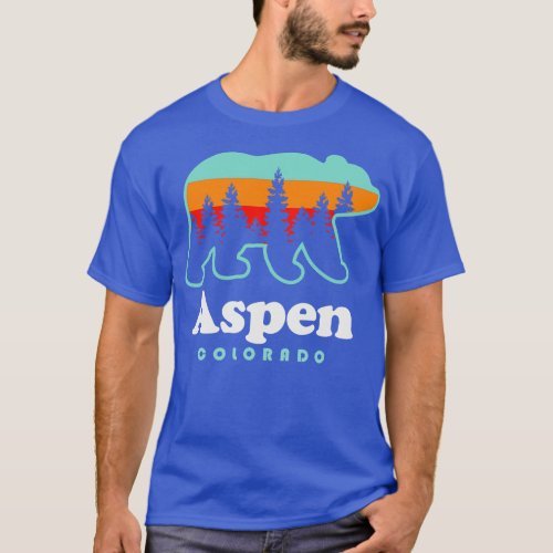 Aspen Colorado Souvenir Bear Rocky Mountains T_Shirt