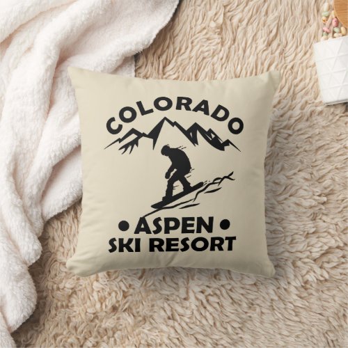 Aspen Colorado Throw Pillow