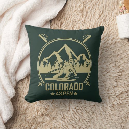 Aspen Colorado Throw Pillow