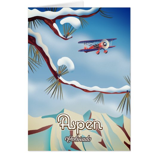 Aspen Colorado travel poster Cards (Front)