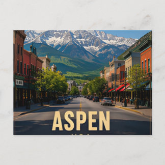 Aspen Colorado USA Rocky Mountain Valley Travel 🏔 Postcard