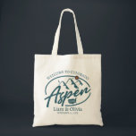 Aspen Colorado Wedding Welcome Tote Bag<br><div class="desc">This Aspen,  Colorado tote is perfect for welcoming out of town guests to your wedding! Pack it with local goodies for an extra fun welcome package.
- You can easily change or delete the text and modify it as you like. by clicking on the "PERSONALIZE" -</div>