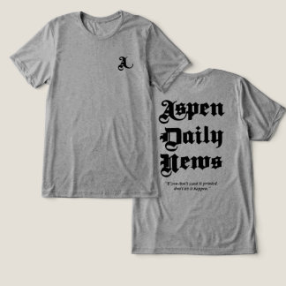 Aspen Daily News Men’s Gray T-Shirt Tri-Blend Shirt