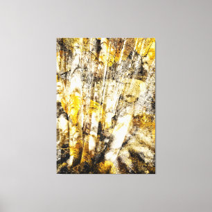 Aspen Forest Abstract Canvas Print