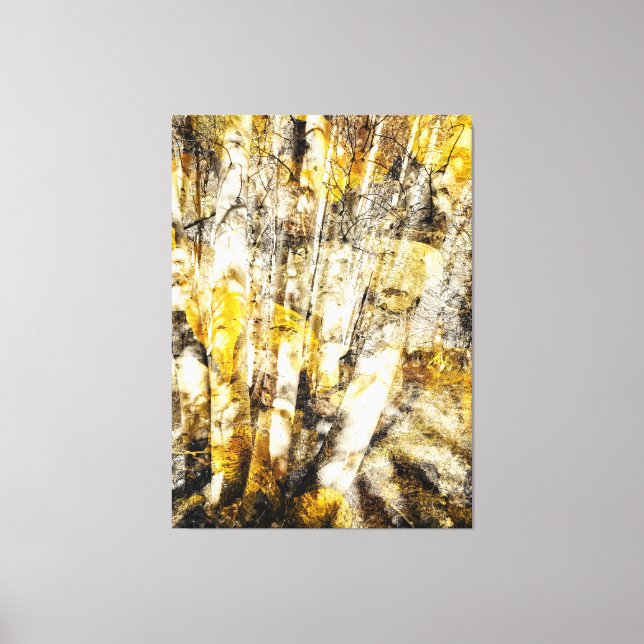 Aspen Forest Abstract Canvas Print (Front)