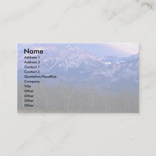 Customizable Aspen forest in the Rocky Mountain Foothills, Albe Business Card Template
