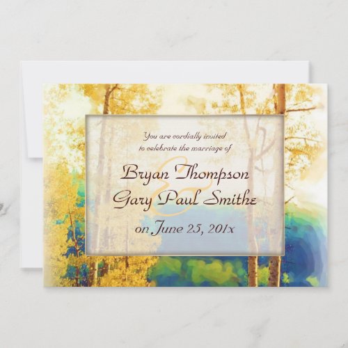 Aspen Glow WEDDING invitation