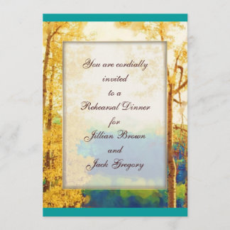 Aspen Glow WEDDING Rehearsal Dinner Invitation