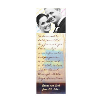 Aspen Glow WEDDING Vows Display Canvas Print