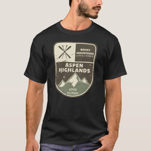 Aspen Highlands Aspen Rocky Mountains Colorado T_Shirt