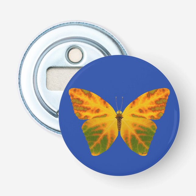 Aspen Leaf Butterfly 1 Bottle Opener (Front)