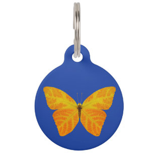 Aspen Leaf Butterfly 3 Pet ID Tag