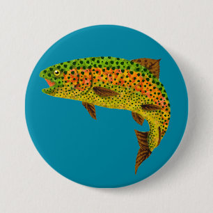 Aspen Leaf Rainbow Trout 1 Button