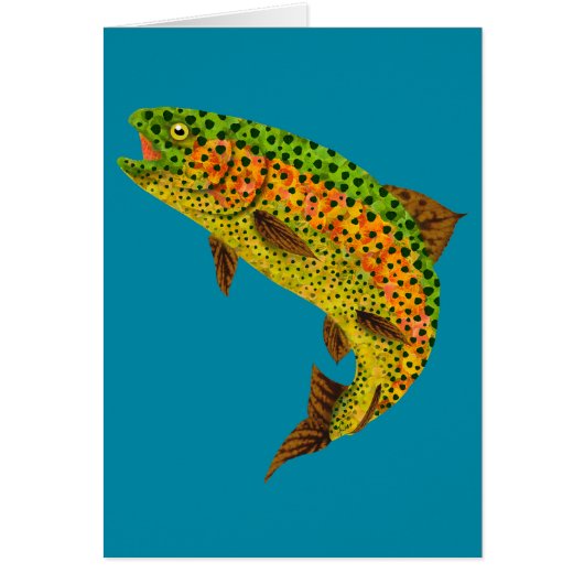 Aspen Leaf Rainbow Trout 1 Cards (Front)