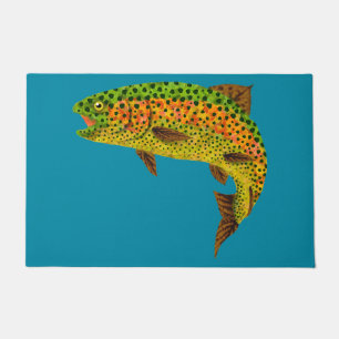 Aspen Leaf Rainbow Trout 1 Doormat