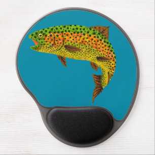 Aspen Leaf Rainbow Trout 1 Gel Mouse Pad