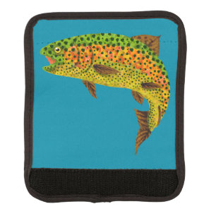 Aspen Leaf Rainbow Trout 1 Luggage Handle Wrap