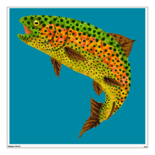 Aspen Leaf Rainbow Trout 1 Wall Sticker