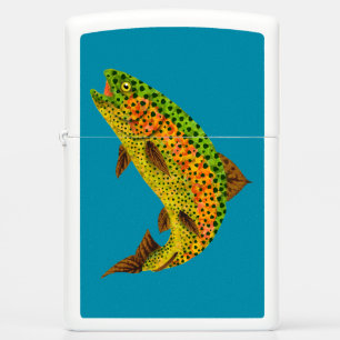 Aspen Leaf Rainbow Trout 1 Zippo Lighter