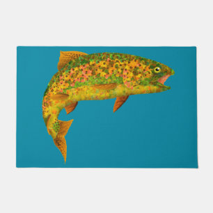 Aspen Leaf Rainbow Trout 2 Doormat