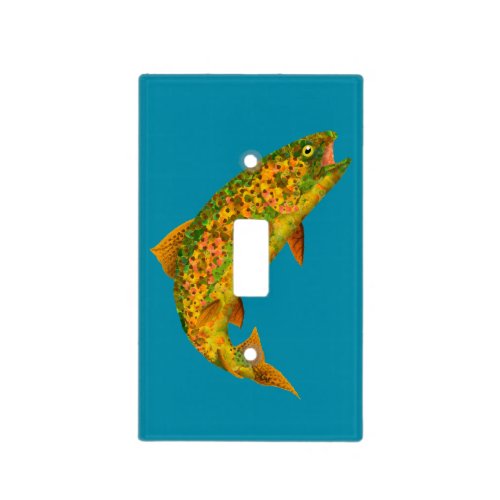 Aspen Leaf Rainbow Trout 2 Light Switch Cover