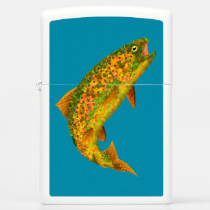 Aspen Leaf Rainbow Trout 2 Zippo Lighter
