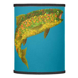 Aspen Leaf Rainbow Trout 3 Lamp Shade