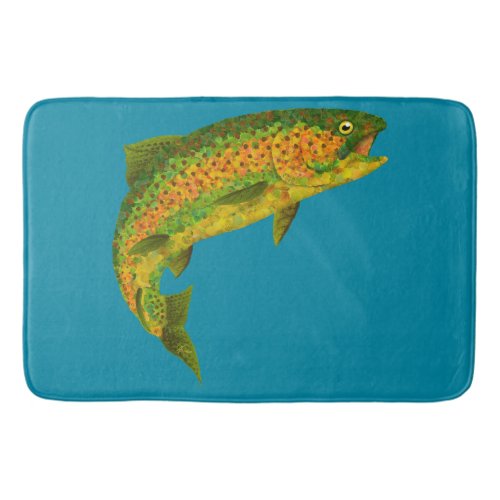 Aspen Leaf Rainbow Trout 4 Bath Mat