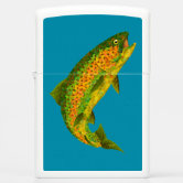 Rainbow Trout Fishing Monogram and Name Zippo Lighter