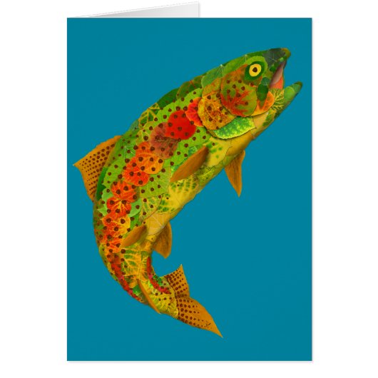Aspen Leaf Rainbow Trout 5 Cards (Front)