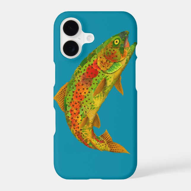 Aspen Leaf Rainbow Trout 5 Iphone Case (Back)
