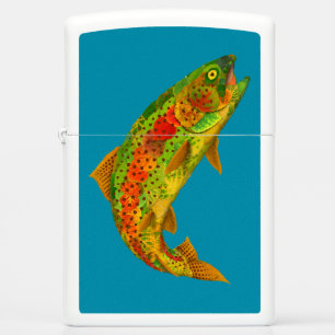 Aspen Leaf Rainbow Trout 5 Zippo Lighter