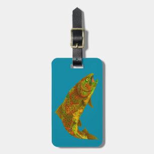 Aspen Leaf Rainbow Trout 6 Luggage Tag
