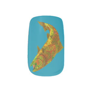 Aspen Leaf Rainbow Trout 6 Minx Nail Art