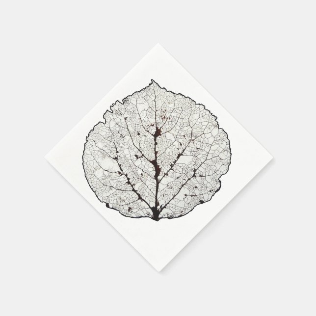 Aspen Leaf Skeleton 1 Paper Napkins (Corner)