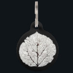 Aspen Leaf Skeleton 1 Pet ID Tag<br><div class="desc">This is my painting of an aspen leaf skeleton,  what you might find on the forest floor after a winter has passed,  from my series of dimensional metal prints.

Customize the back with your name & phone number!</div>