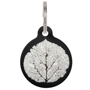Aspen Leaf Skeleton 1 Pet ID Tag
