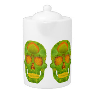 Aspen Leaf Skull 10 Teapot