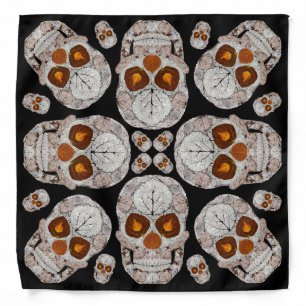Aspen Leaf Skull 11 Bandana