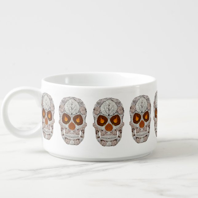 Aspen Leaf Skull 11 Bowl (Right)
