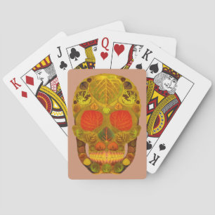 Aspen Leaf Skull 12 Poker Cards