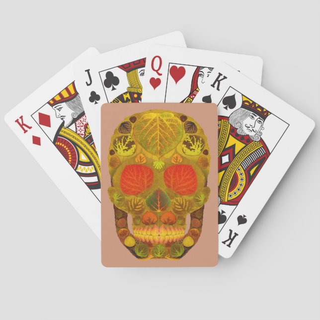 Aspen Leaf Skull 12 Poker Cards (Back)