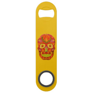 Aspen Leaf Skull 16 Bar Key