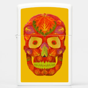 Aspen Leaf Skull 16 Zippo Lighter