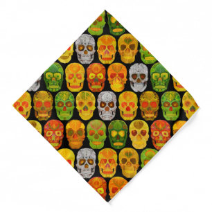 Aspen Leaf Skulls seamless pattern 2018 Bandana