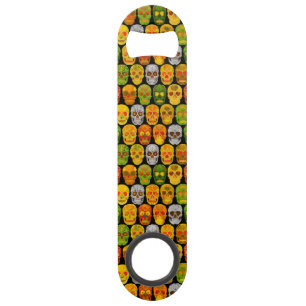 Aspen Leaf Skulls seamless pattern 2018 Bar Key