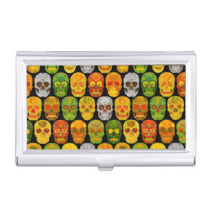 Aspen Leaf Skulls seamless pattern 2018 Business Card Case