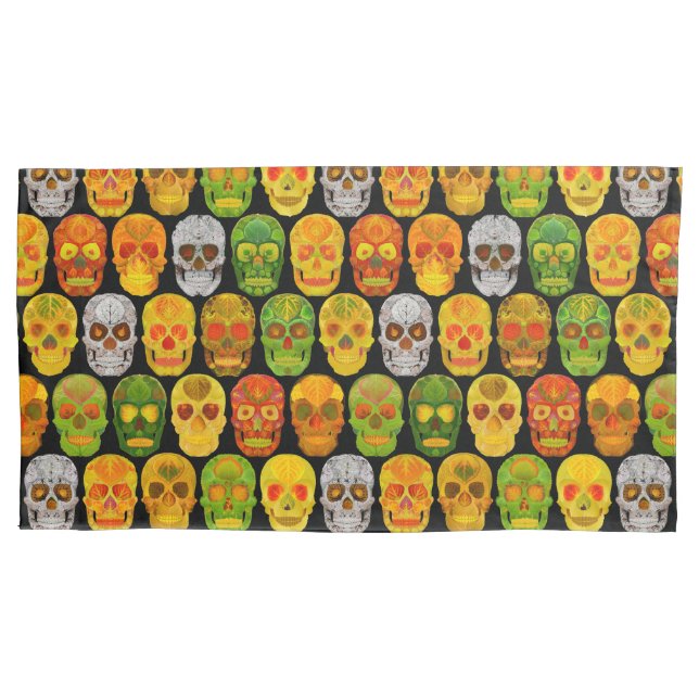 Aspen Leaf Skulls seamless pattern 2018 Pillow Case (Front-Left)