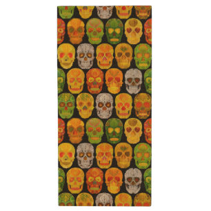 Aspen Leaf Skulls seamless pattern 2018 Wood Flash Drive
